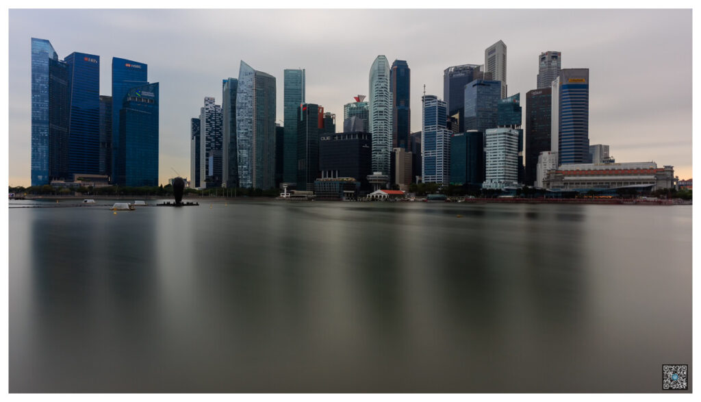 long exposure financial district – panorama – singapour