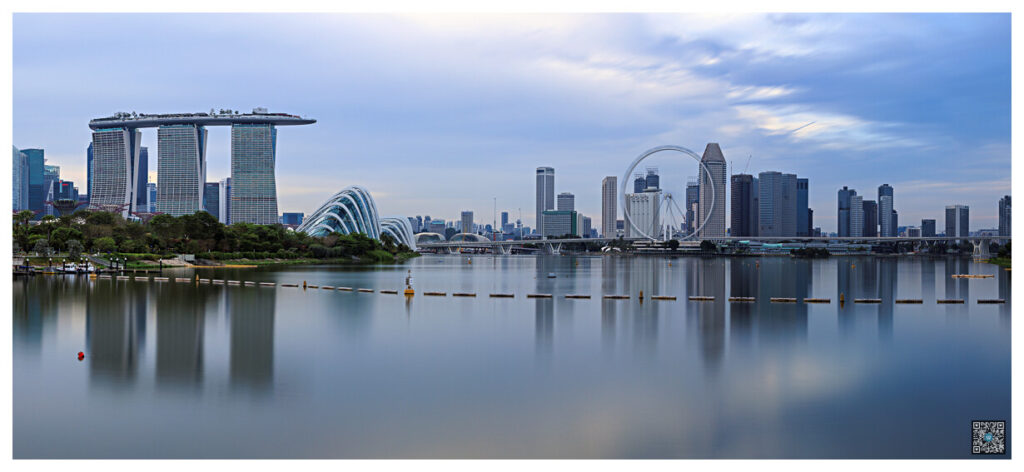 long exposure marina bay sands – panorama – singapour