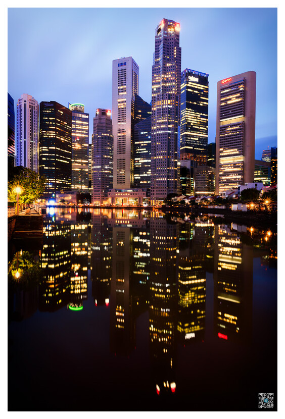 long exposure financial district – singapour