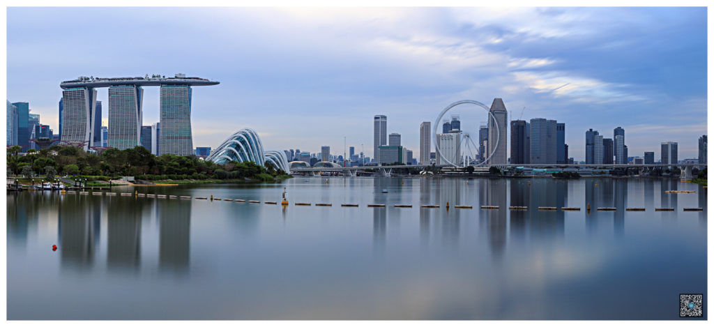 long exposure marina bay sands - panorama - singapour